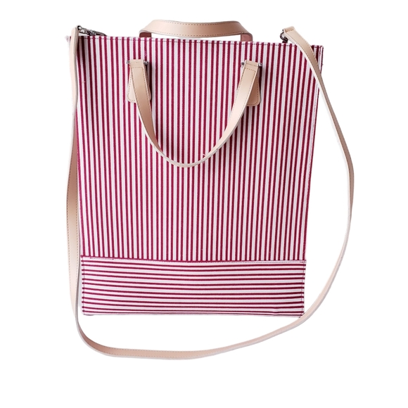 Vintage Guess Red and White Striped Tote Bag - Picture 5 of 16